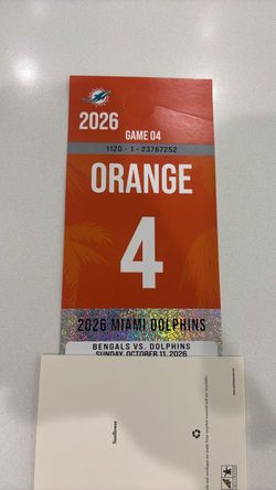 Dolphins Bengals Orange Parking Pass