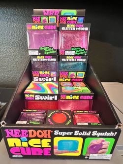 Needoh Nice Cube , Glitter , Swirl , Mini , Groovy Glob