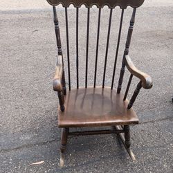 Vintage Wooden Rocking Chair 