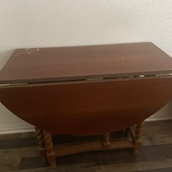 Antique Drop-leaf Solid Wood Spindle Legs 