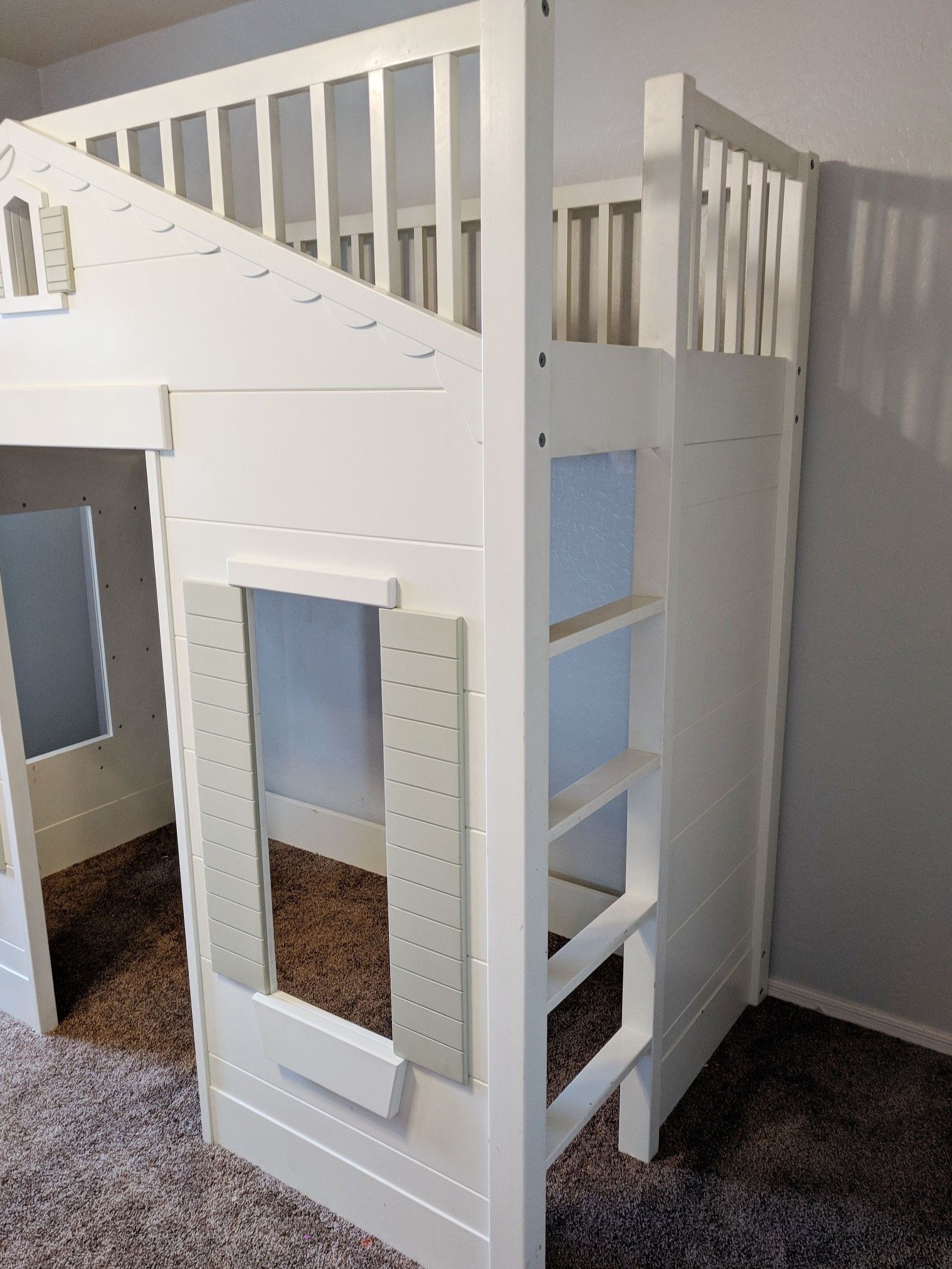 Pottery Barn Kids Cottage Playhouse Loft Bunk Bed (twin) for Sale in