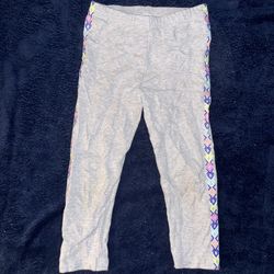 Carter's grey leggings with colorful seam pattern Size 7