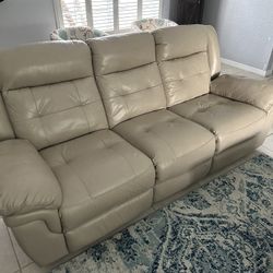 Leather Reclining  Sofa