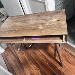 Wooden charging desk