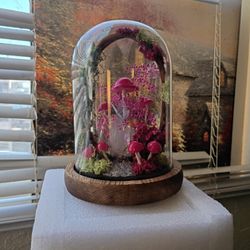 
Enchanted Mushroom Lamp: Glowing Crystals Terrarium Night Light