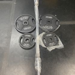 Olympic Weight Set and 6ft  Barbell