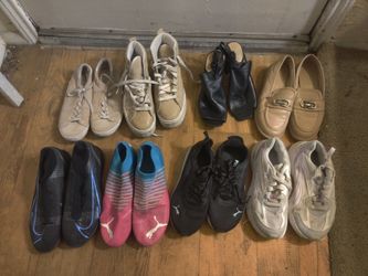 MANY SHOES SIZE 8.5  BULK NIKE,PUMA ,ZARA ,GAP ETC.