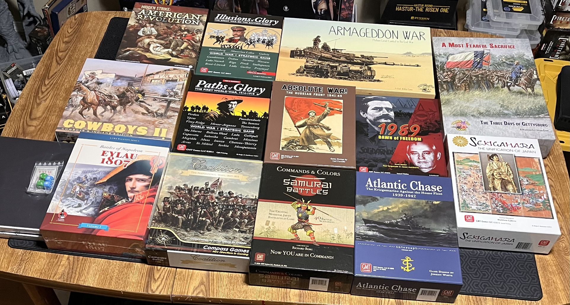 Wargames Board Games Collection LOT GMT Compass Games Flying Pig Games Like New