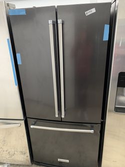 Kitchen aid French door in dark stainless apartment size