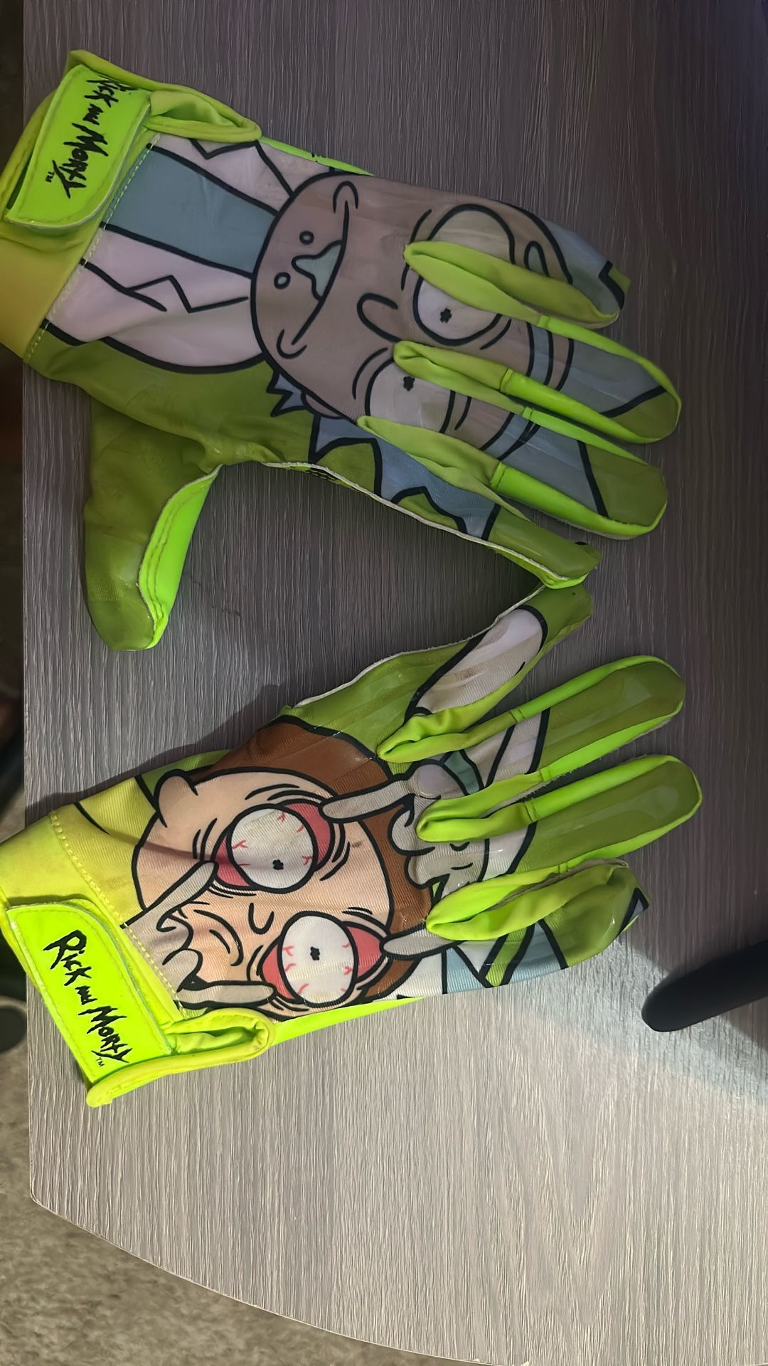 Rick And Morty Phenom Football Gloves