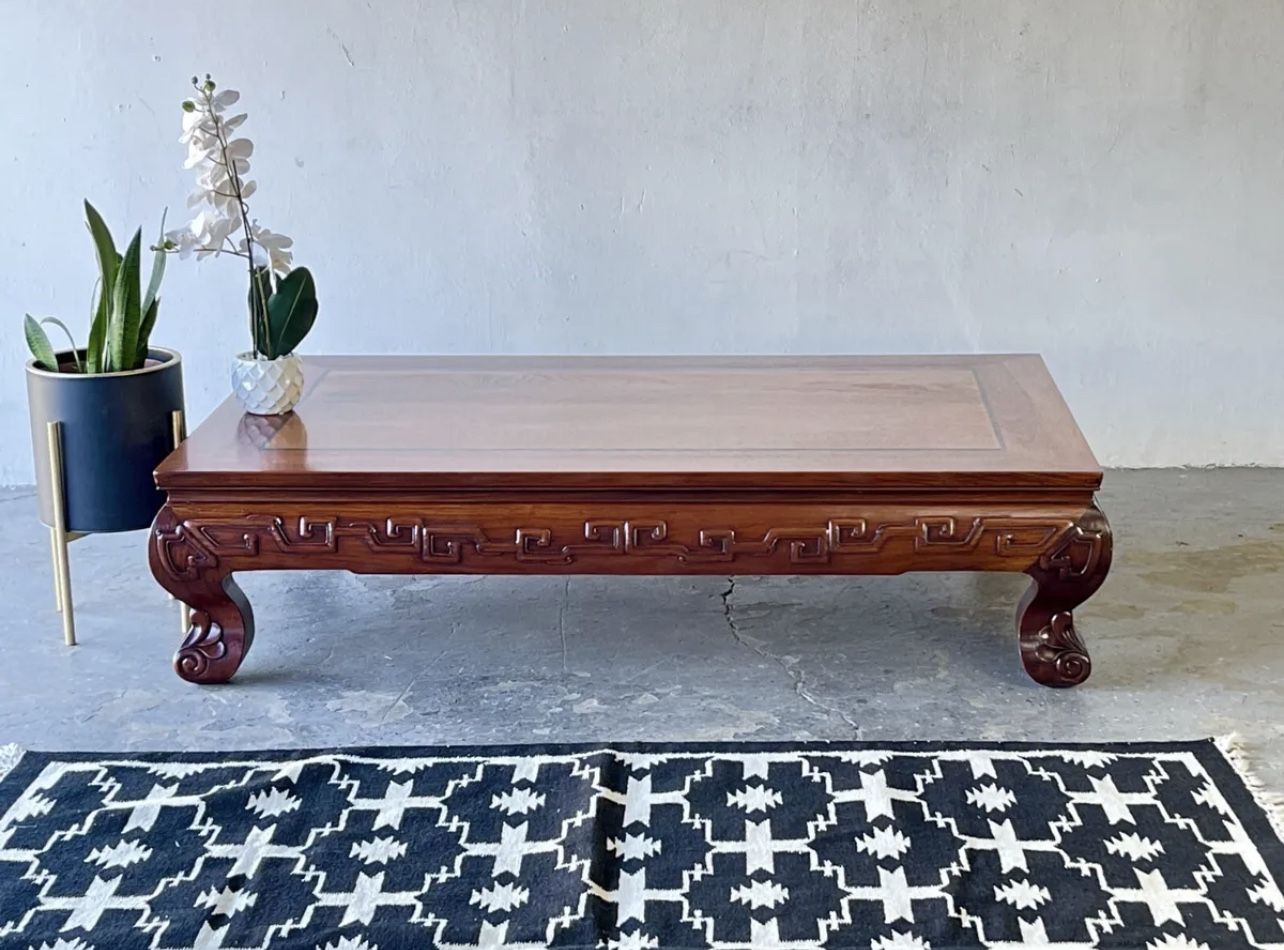 1900’s Japanese/ Asian Rosewood & Eboy Zataku Low / Coffee Table