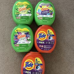 Tide Pods bundle 2 containers 112 packs accounts , 3 containers 102 accounts everything got $100 firm moving sales 