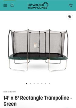 Skywalker Trampolines Rectangle 8' x 14' Trampoline, Green