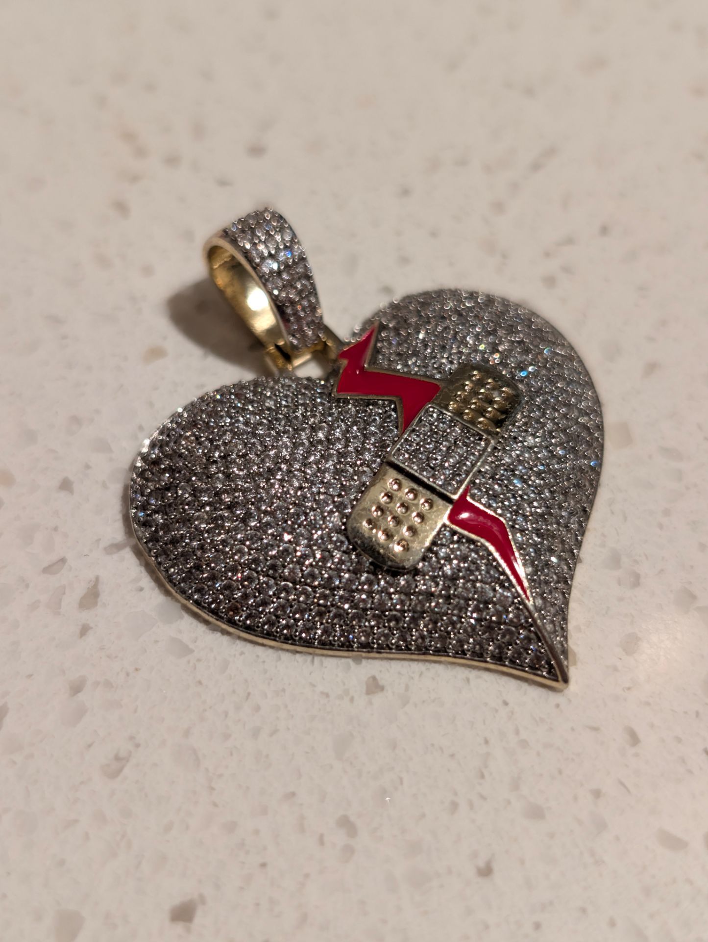 GLD heart 18k yellow gold plated pendant