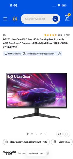 LG monitor 165hz
