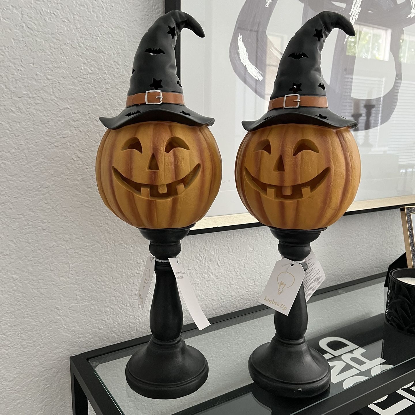 Halloween Light Up hotsell Jack O Lantern Pedestals