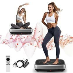 NEW Vibration Plate Exercise Machine, 2025 Upgraded Double Motors Vibration Plate for Lymphatic Drainage, EvoSpark 3D PRO Vibration Plates for Weight