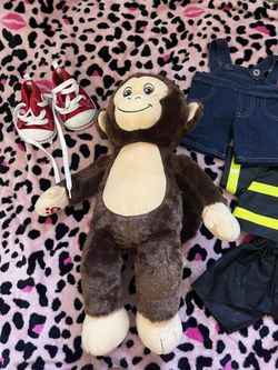 Build A Bear Monkey With Shoes And Two Outfits