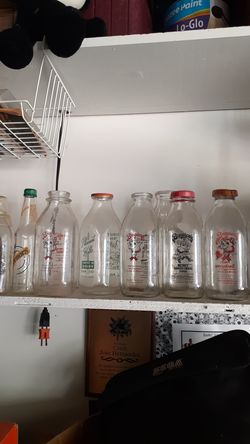 Vintage milk bottles