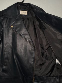 Universal Thread Black Faux Leather Moto Jacket