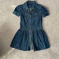 Girls Denim Dress Polo Ralph Lauren Size 8