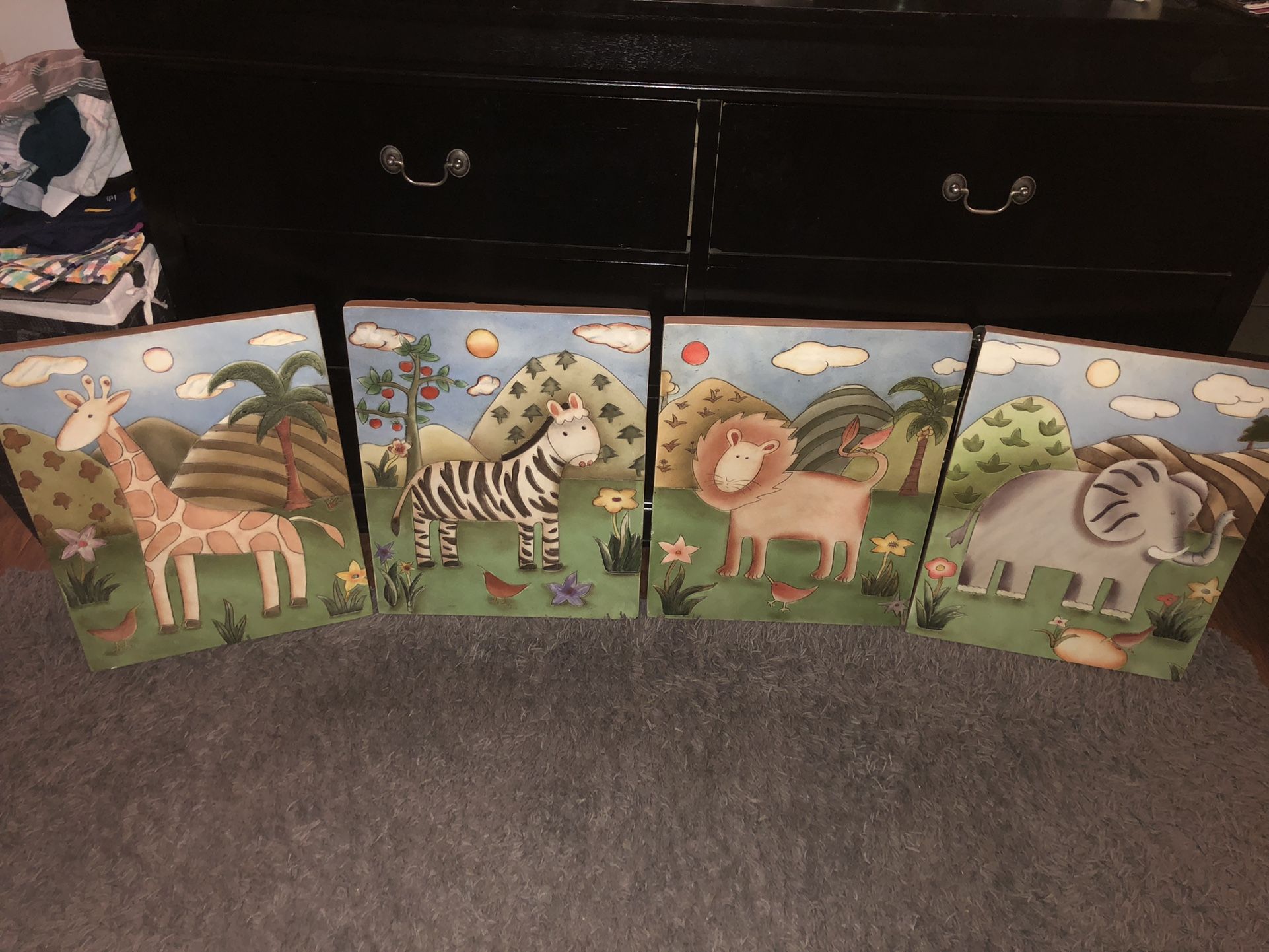 Safari Picture Frames For Baby Nursery