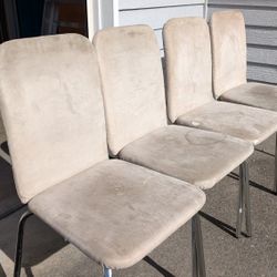 4x Suede Chairs