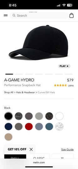 Melin A-Hydro Hat Black