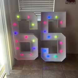 6 & 5 Lite Up Party Numbers 