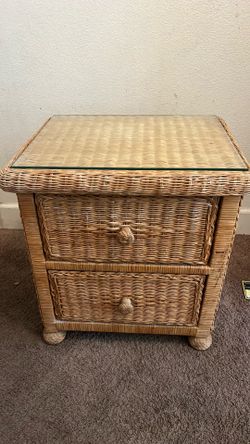 Vintage wicker drawer