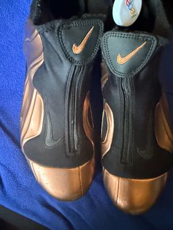 Nike Mens Air Flightposite PRM Copper Black Basketball Shoes 658109-800 Sz 10