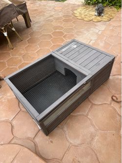Tortoise/reptile habitat with lights