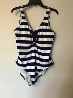 Black and White stripped bathing suit