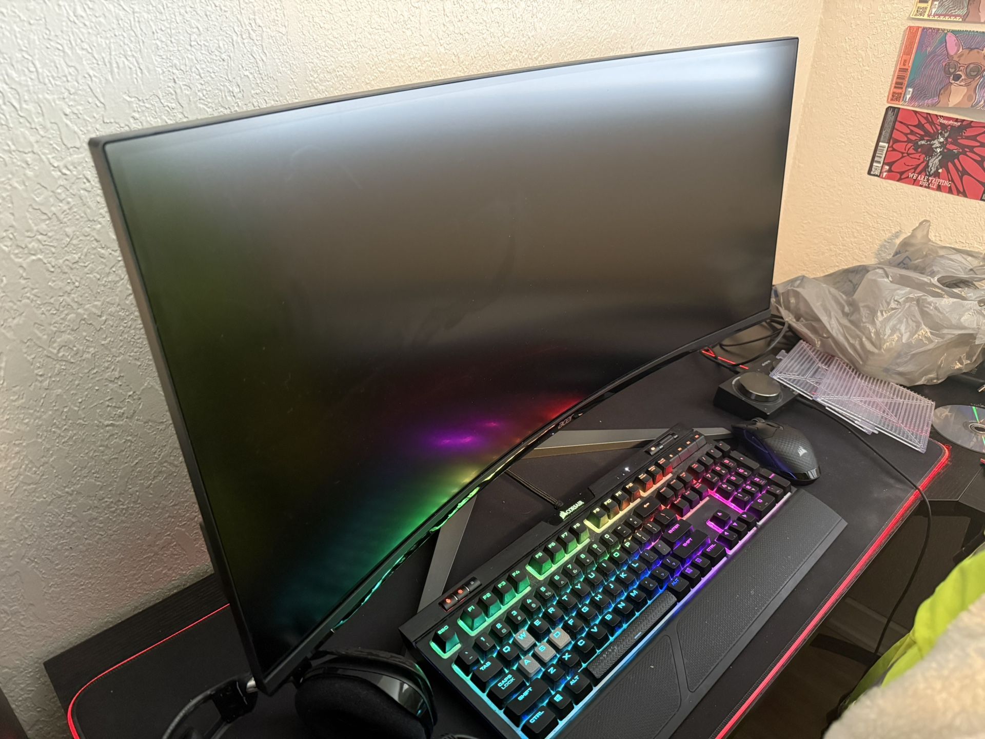 Acer Nitro 34 Curved QHD 180Hz 1ms FreeSync Premium Gaming Monitor DisplayPort HDMI Black