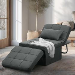 Convertible Sofa Bed,4-in-1 Multi-Functional Futon Chair Bed, Folding & No Installation Sofa Couch with Adjustable Backrest Recliner for Living Room, 