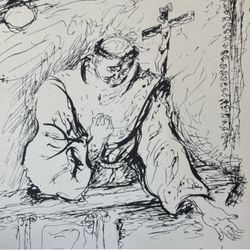 FRATE PREDICATORE Gino Bonichi SCIPIONE 1930 Fine Art Print Vintage 40’s Antique Original Italy Italian Printed Collectible FRIAR PREACHER