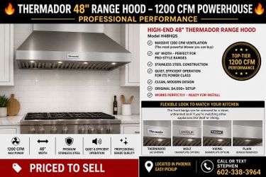 🔥 Thermador 48" Professional Range Hood – 1200 CFM Powerhouse 🔥