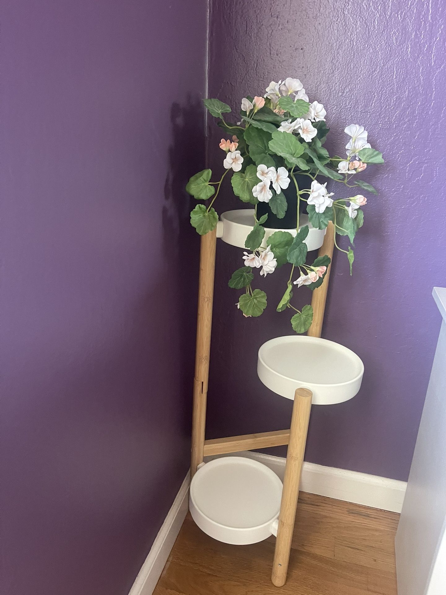 Title: 3-Tier Bamboo Plant Stand – Modern & Minimalist – Brand New Look! $30
