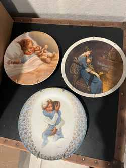 Vintage Wall Plates - Irene Spencer Norman Rockwell