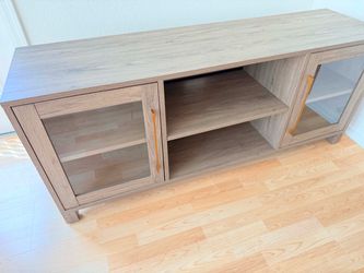 Gray wood two door Tv console