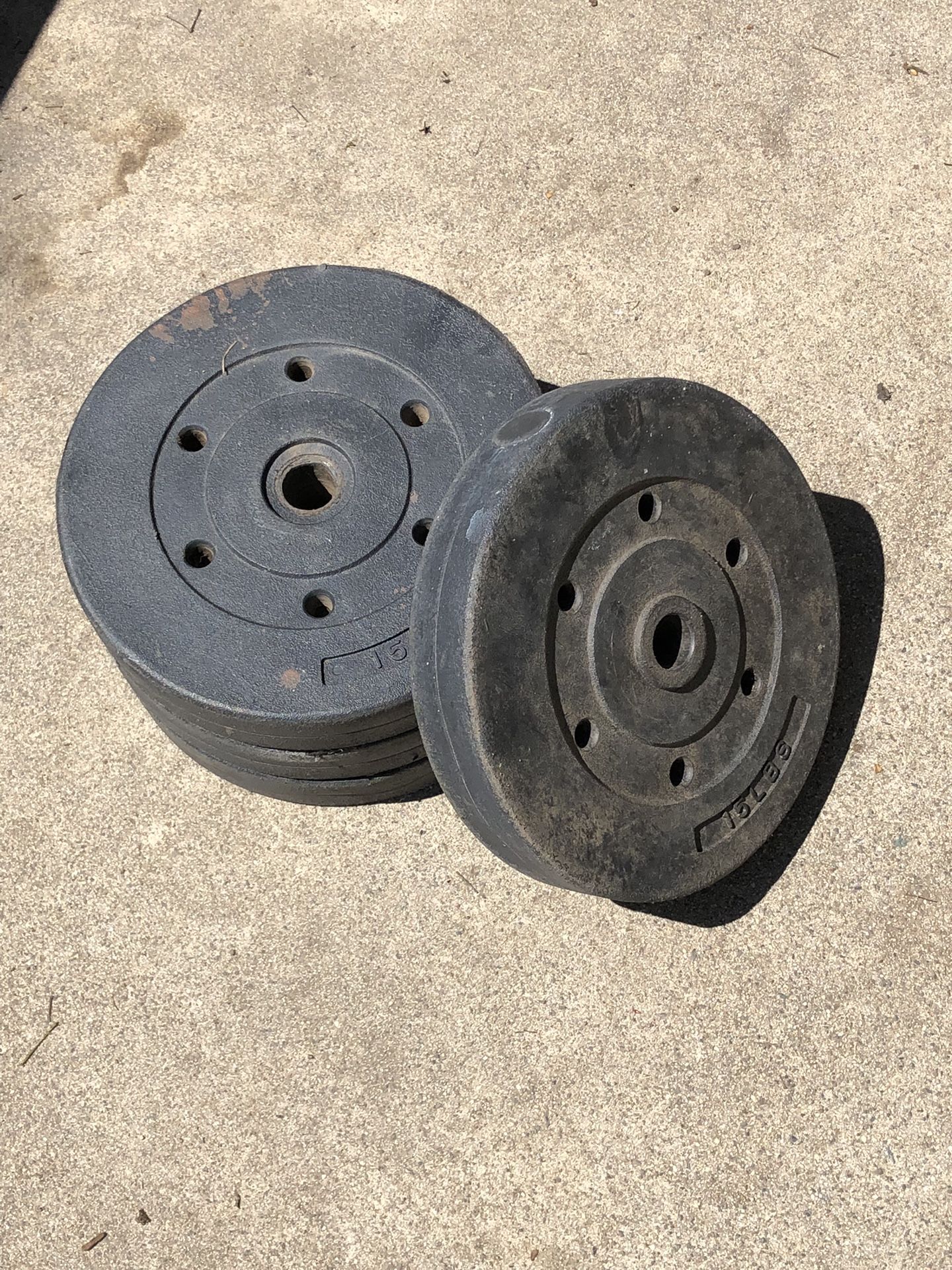 2 Sets Of 15 Pound Weight Plates