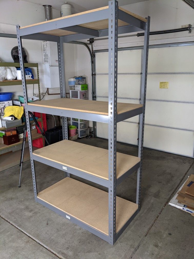 Uline Industrial 4 Shelving Metal Rack 2ft X 4ft X 7ft Height