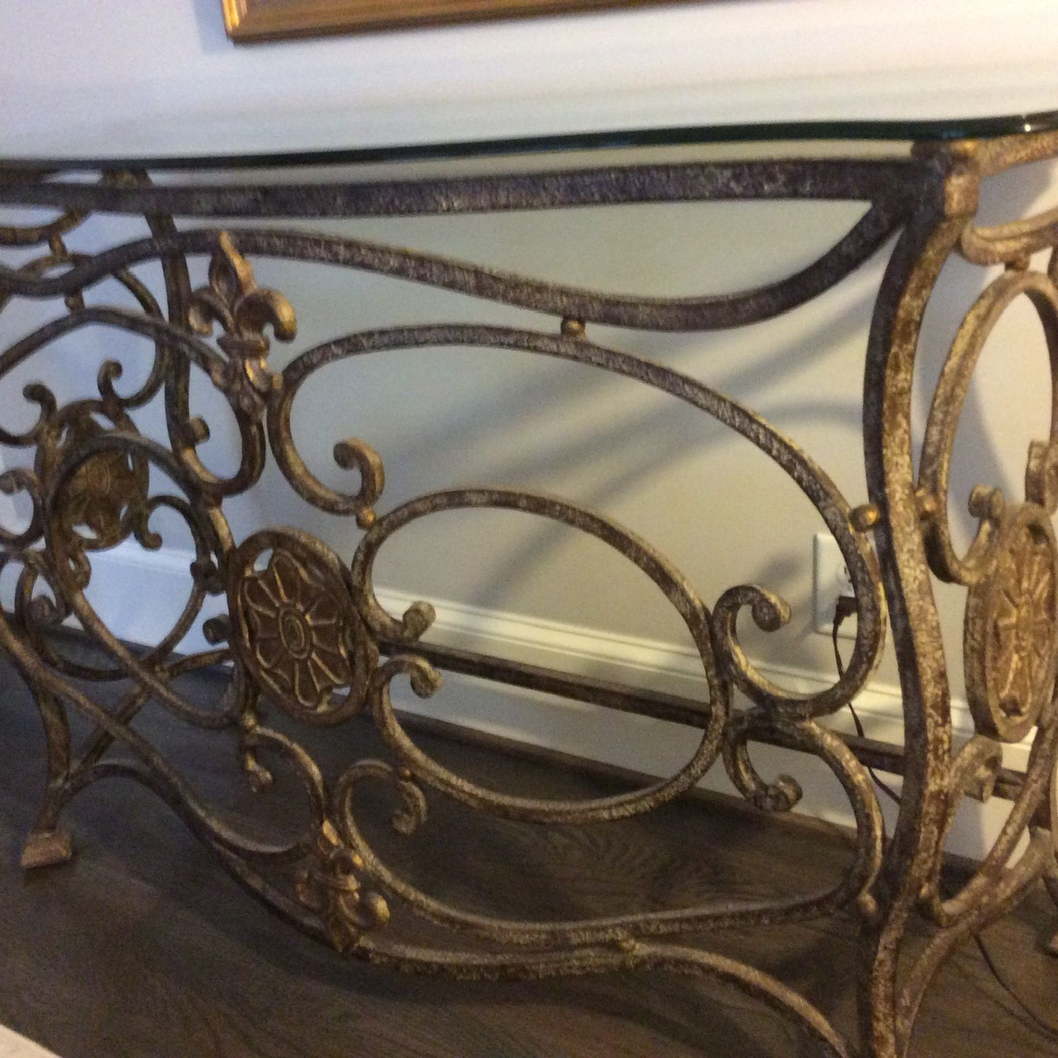 Grand View Console Table - Iron/glass