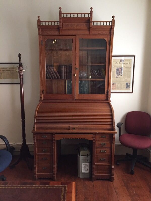 Antique Oak Desk and Hutch