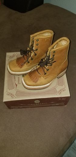 Botines para nin'o o nin'a Nuevos, size: 8-1/2 U.S. y talla: 15-1/2 Mex. 100% calidad de Baqueta, $55°° OBO