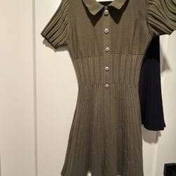 Dress Available In Black And Olive 