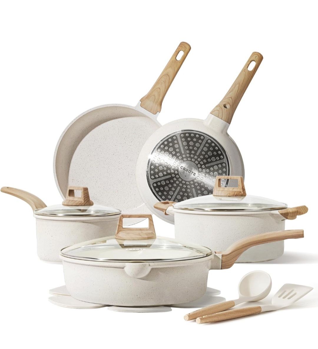 Carote 14 PCs Pots And Pans Set Beige