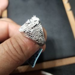 925 Sterling silver Ring Moissanite 