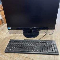 Monitor And Keyboard 