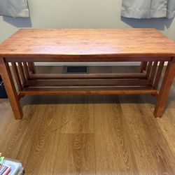 Solid Wood Console / Entryway Table with Shelf